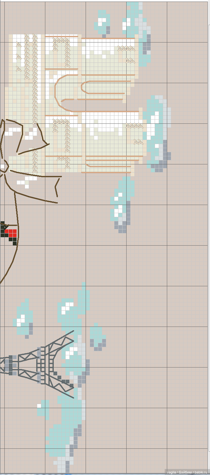 Модный топик крестиком 2 — Схемы вышивки крестом: фото узоров