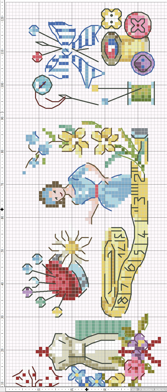 Модный топик 3 крестиком — Схемы вышивки крестом: фото узоров