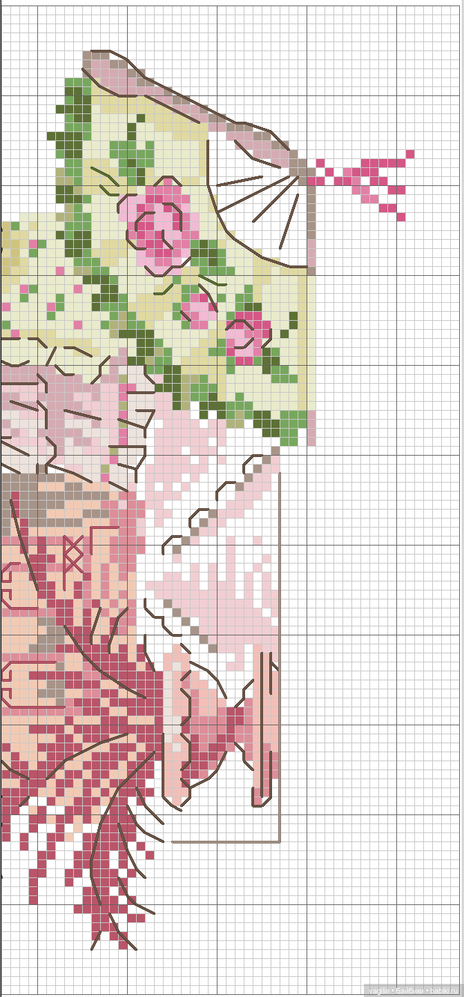 Модный топик крестиком — Схемы вышивки крестом: фото узоров