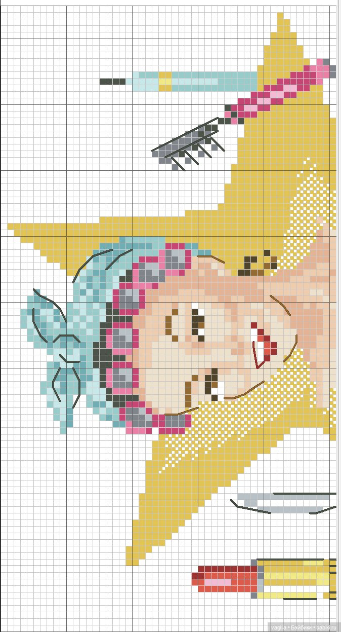 Модный топик 3 крестиком — Схемы вышивки крестом: фото узоров