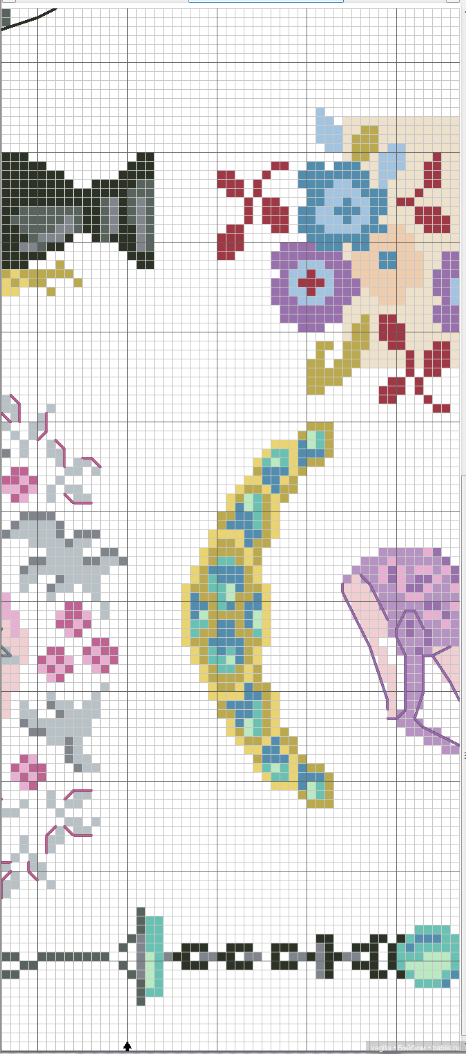 Модный топик 3 крестиком — Схемы вышивки крестом: фото узоров