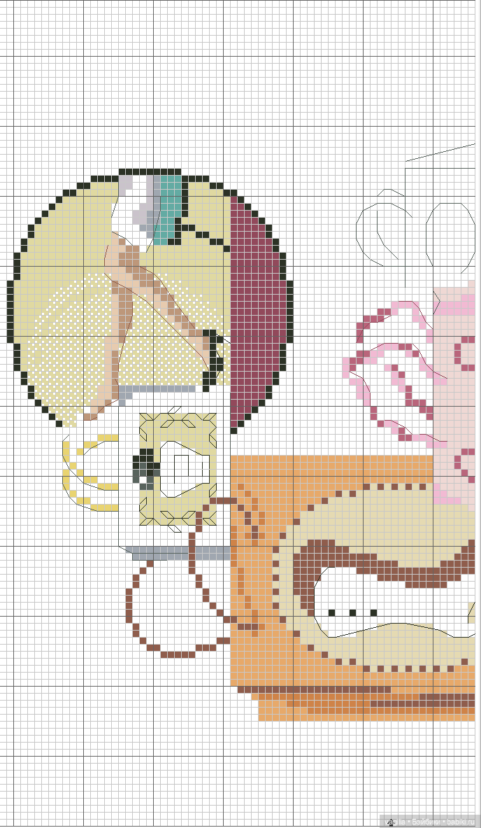 Модный топик 3 крестиком — Схемы вышивки крестом: фото узоров