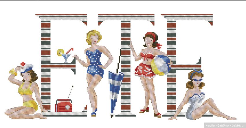 Модный топик крестиком — Схемы вышивки крестом: фото узоров