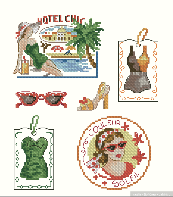 Модный топик крестиком 2 — Схемы вышивки крестом: фото узоров