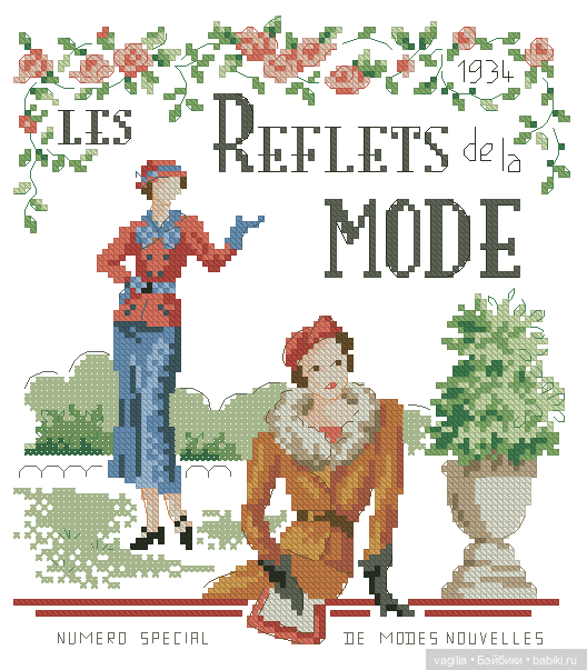 Модный топик крестиком — Схемы вышивки крестом: фото узоров