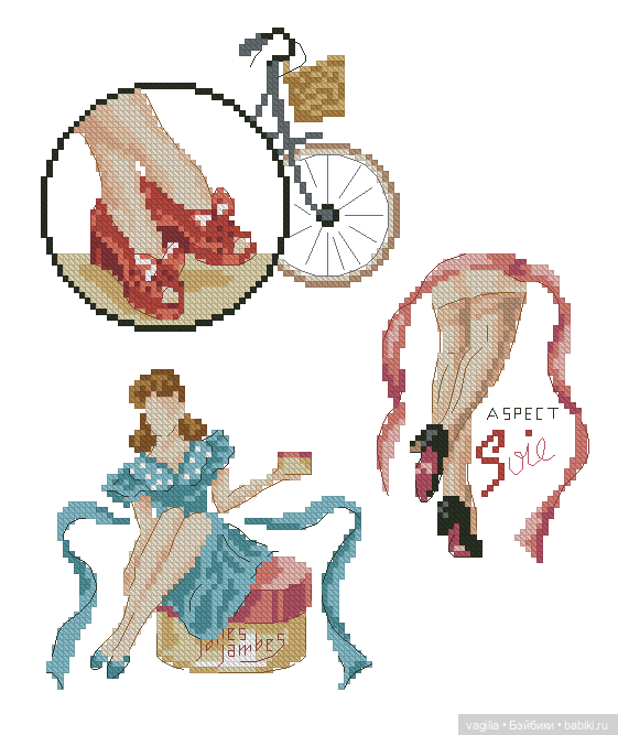 Модный топик крестиком 2 — Схемы вышивки крестом: фото узоров