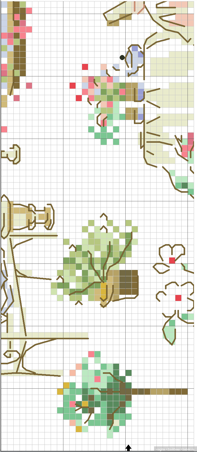 Модный топик крестиком 2 — Схемы вышивки крестом: фото узоров