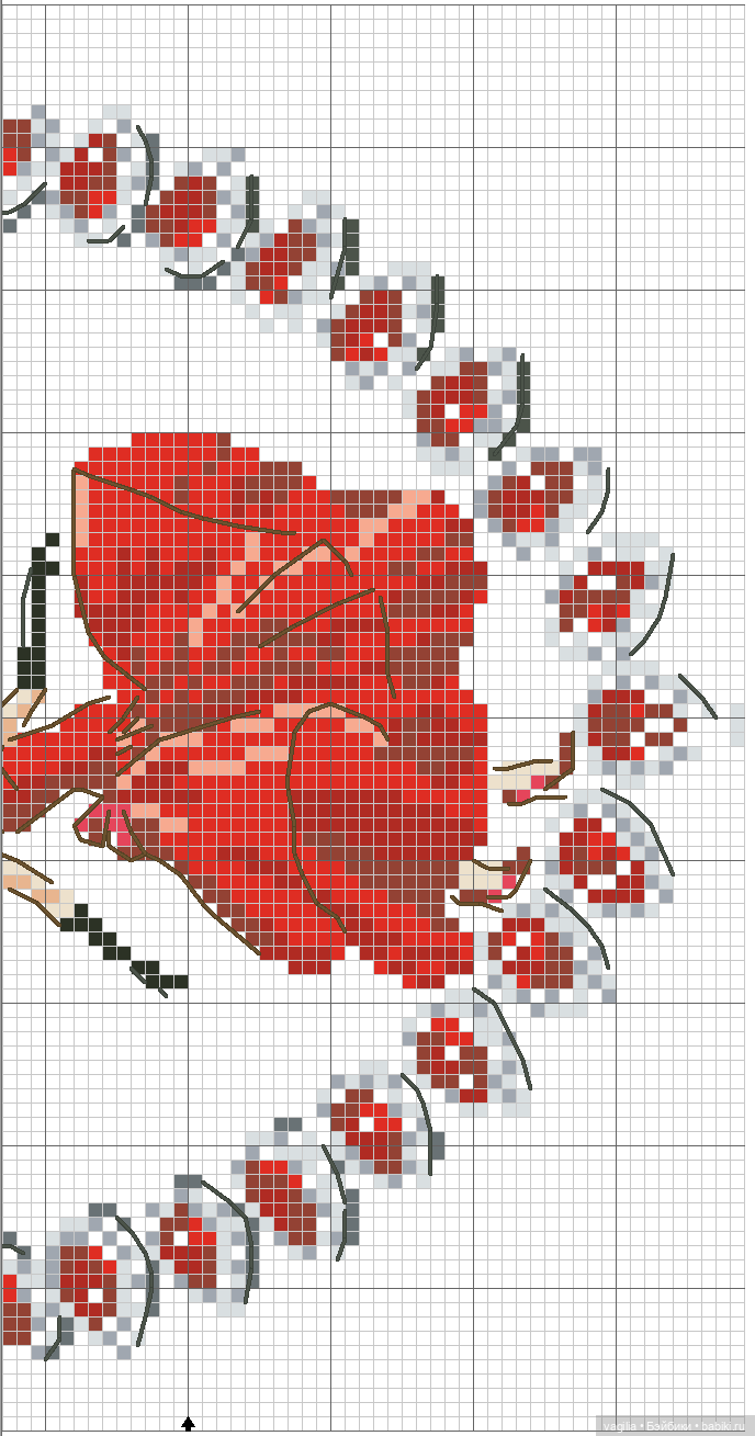 Модный топик 3 крестиком — Схемы вышивки крестом: фото узоров