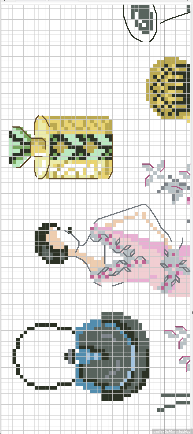 Модный топик 3 крестиком — Схемы вышивки крестом: фото узоров