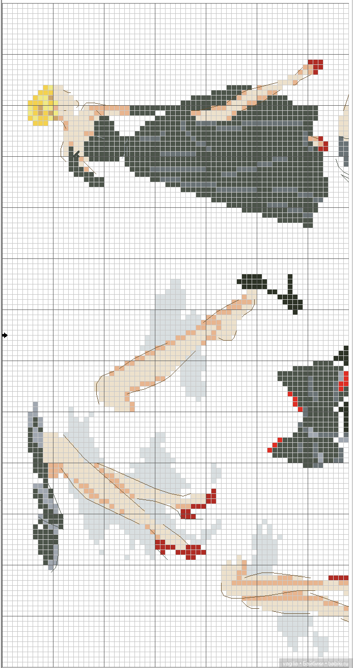 Модный топик 3 крестиком — Схемы вышивки крестом: фото узоров (фото 2)