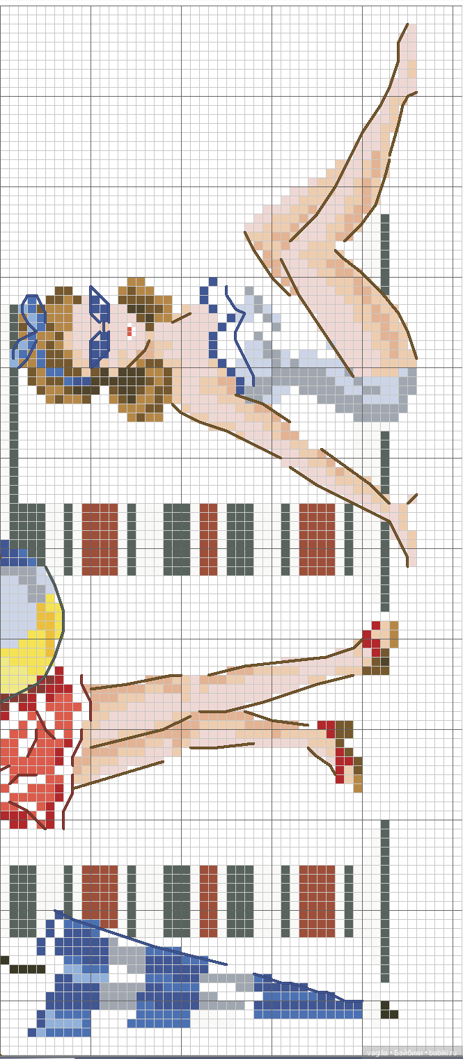 Модный топик крестиком — Схемы вышивки крестом: фото узоров