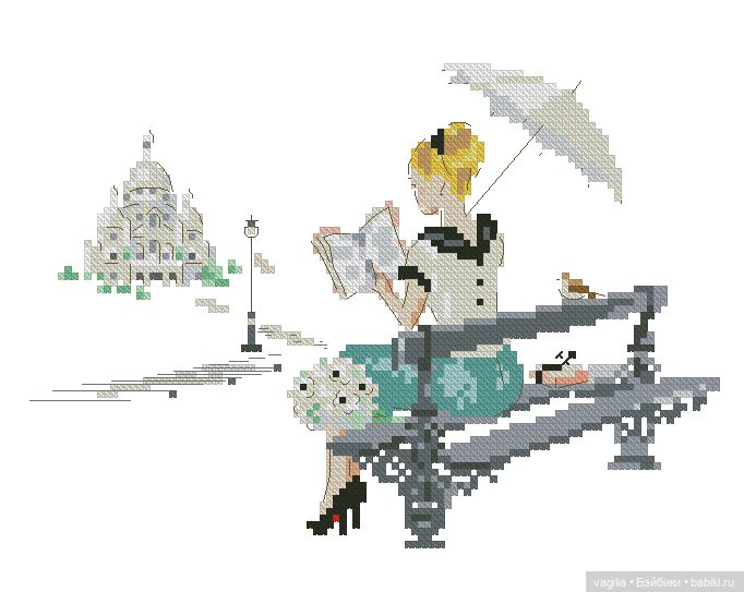 Модный топик 3 крестиком — Схемы вышивки крестом: фото узоров (фото 6)