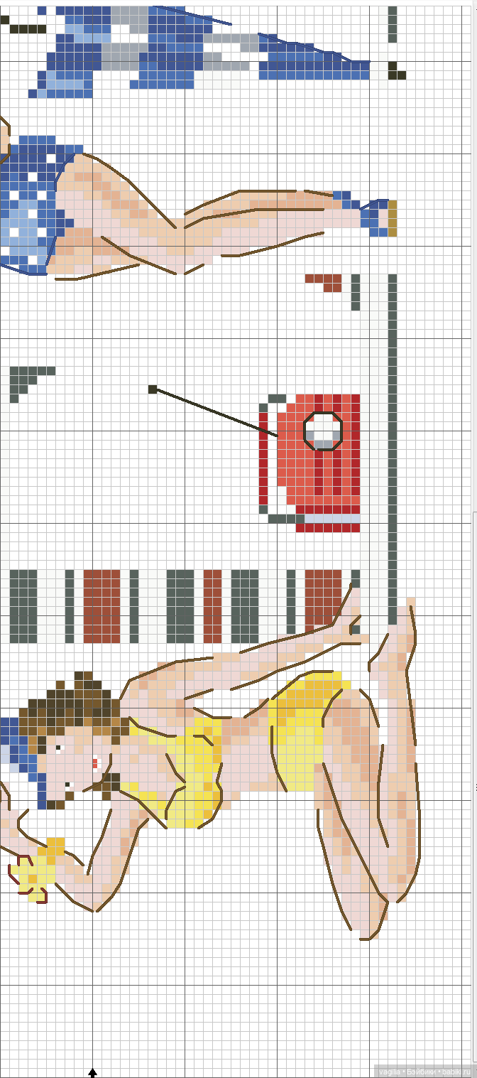 Модный топик крестиком — Схемы вышивки крестом: фото узоров