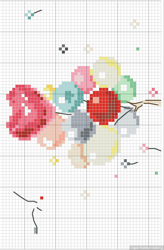 Модный топик крестиком 2 — Схемы вышивки крестом: фото узоров