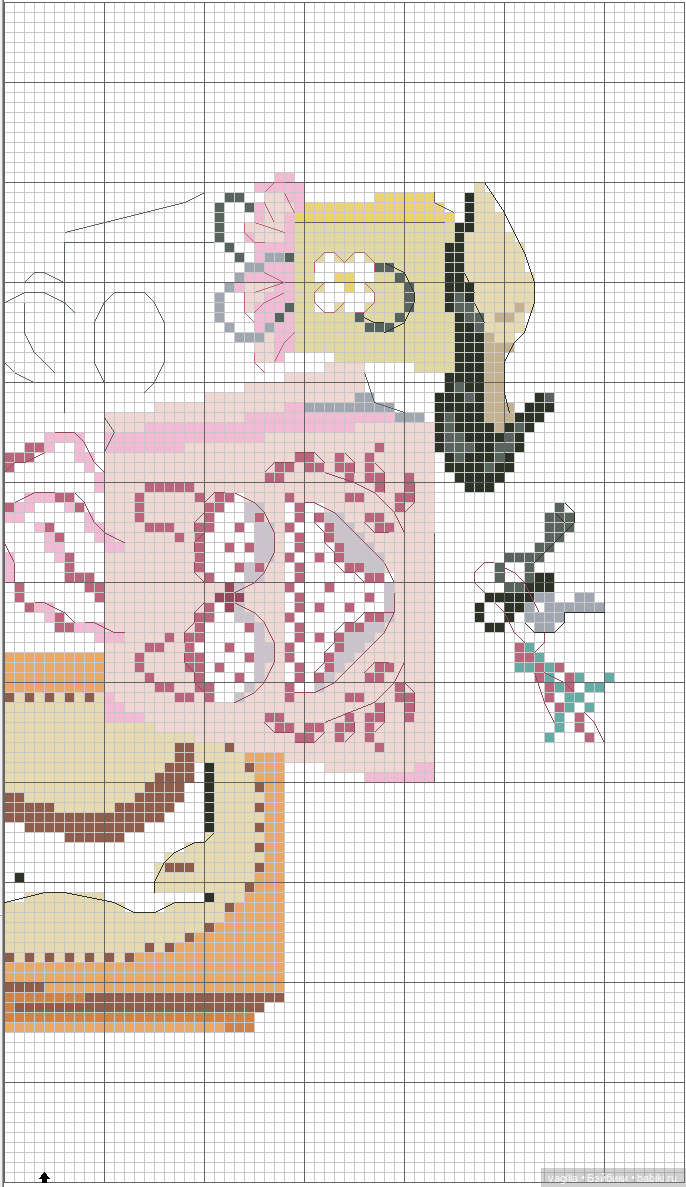 Модный топик 3 крестиком — Схемы вышивки крестом: фото узоров