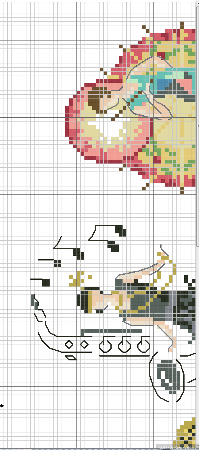 Модный топик 3 крестиком — Схемы вышивки крестом: фото узоров