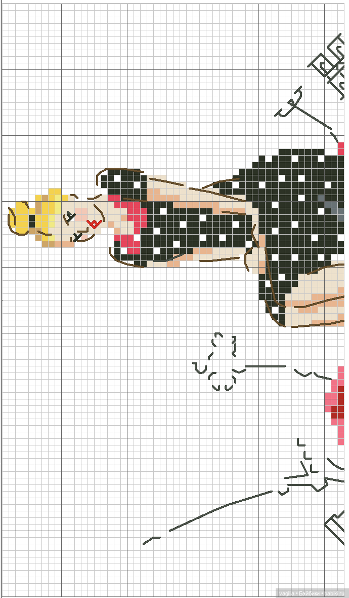 Модный топик 3 крестиком — Схемы вышивки крестом: фото узоров