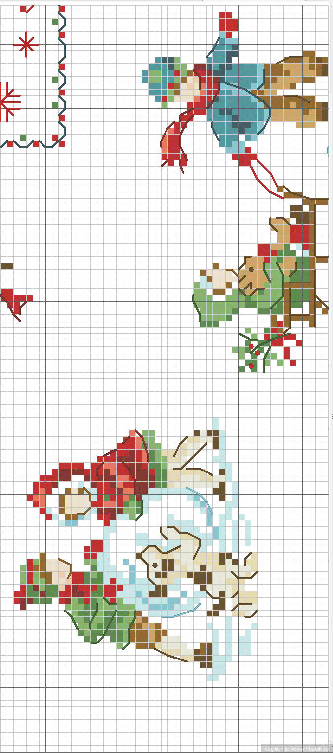 Детки, сапожки для малюсеньких подарков крестиком (фото 4)