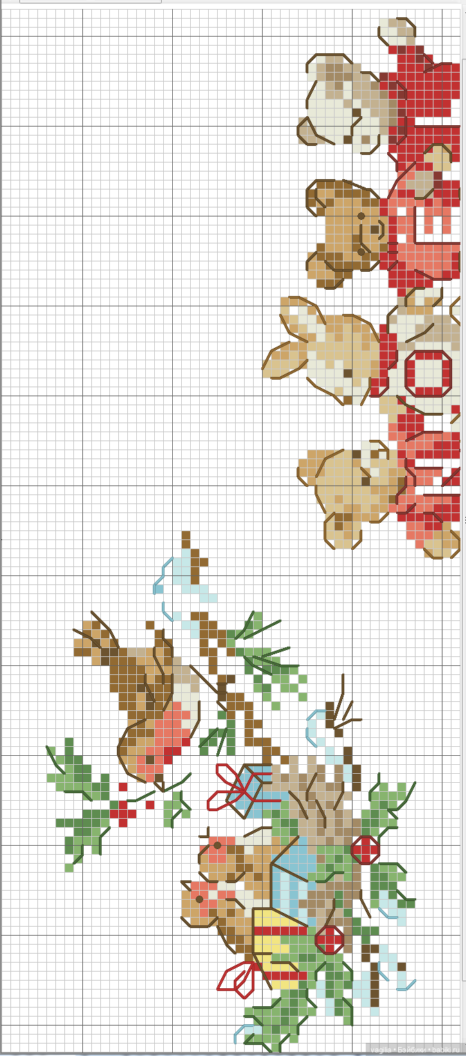 Детки, сапожки для малюсеньких подарков крестиком (фото 9)