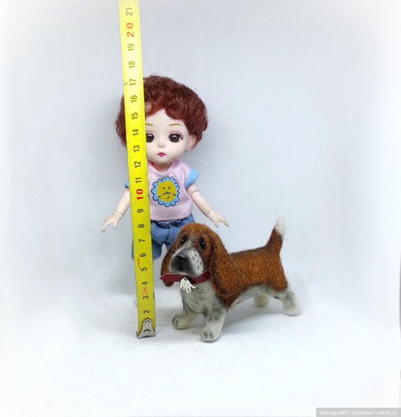 Бассет хаунд — Валяные игрушки из шерсти: сухое валяние