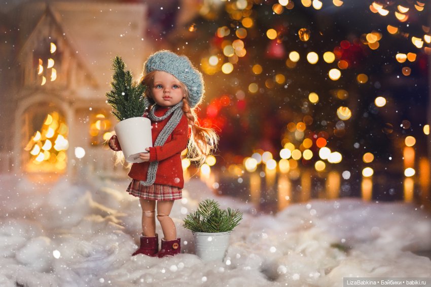 С Новым Годом — ООАК Paola Reina (Паола Рейна) и испанских кукол: перерисовка