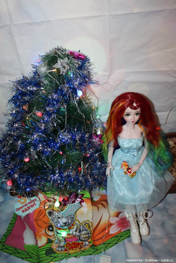 С Новым Годом 2022- Поздравление от куколки Милли ("Звезда подиума", 60 см, 11 молд, ооак) (фото 6)