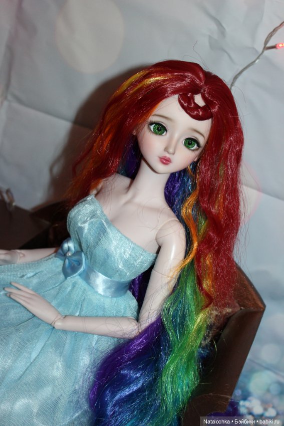 С Новым Годом 2022- Поздравление от куколки Милли ("Звезда подиума", 60 см, 11 молд, ооак) (фото 2)