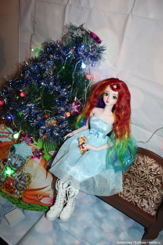 С Новым Годом 2022- Поздравление от куколки Милли ("Звезда подиума", 60 см, 11 молд, ооак) (фото 5)