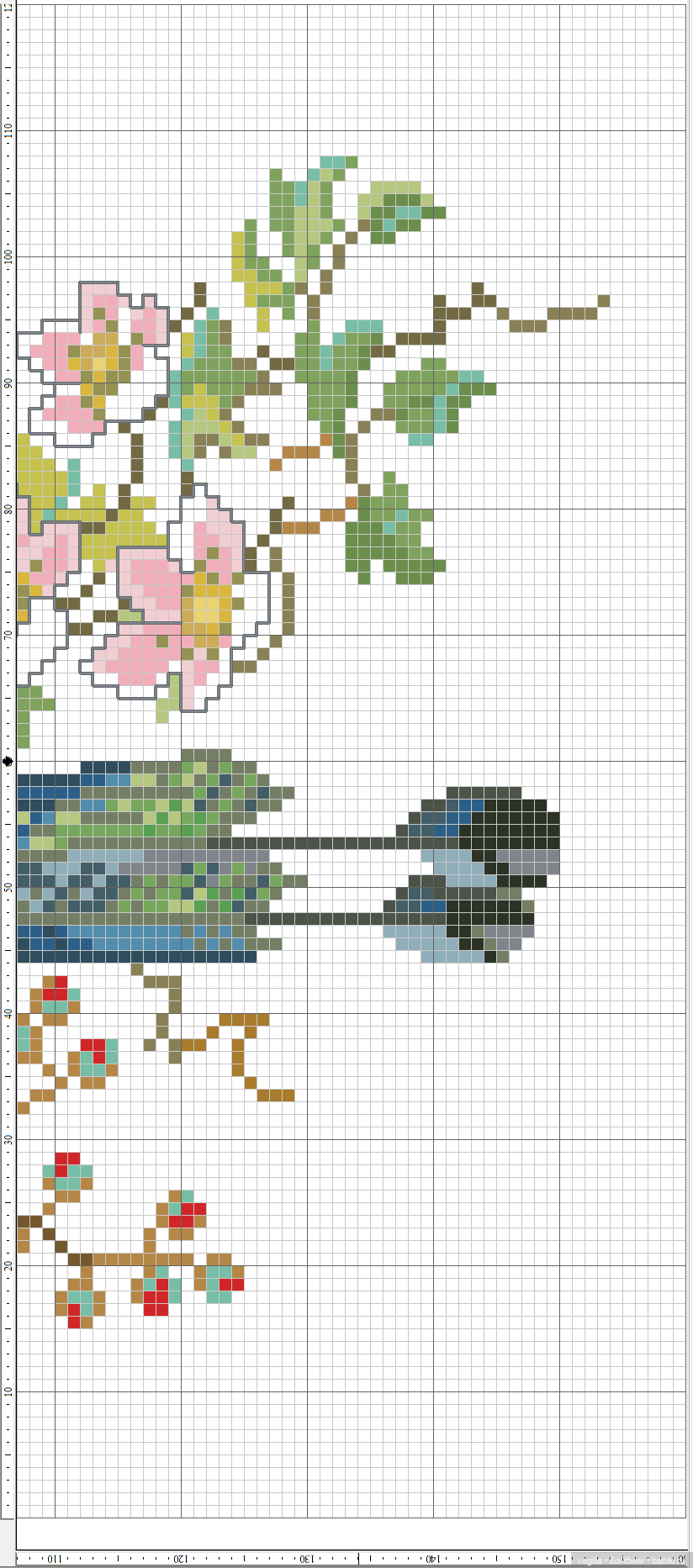 Крупные птицы крестом — Схемы вышивки крестом: фото узоров