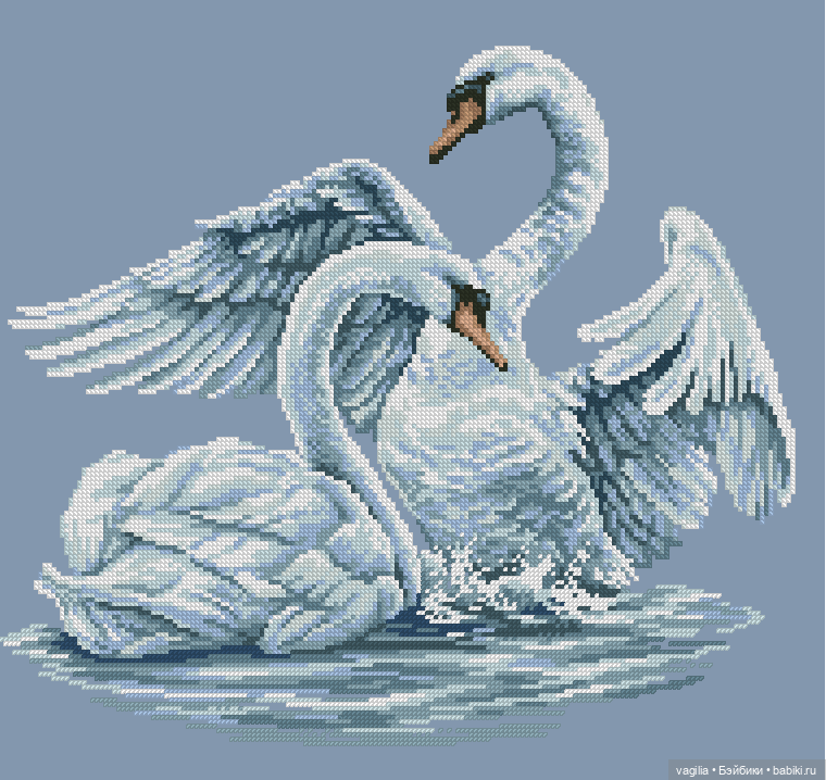 Крупные птицы крестом — Схемы вышивки крестом: фото узоров
