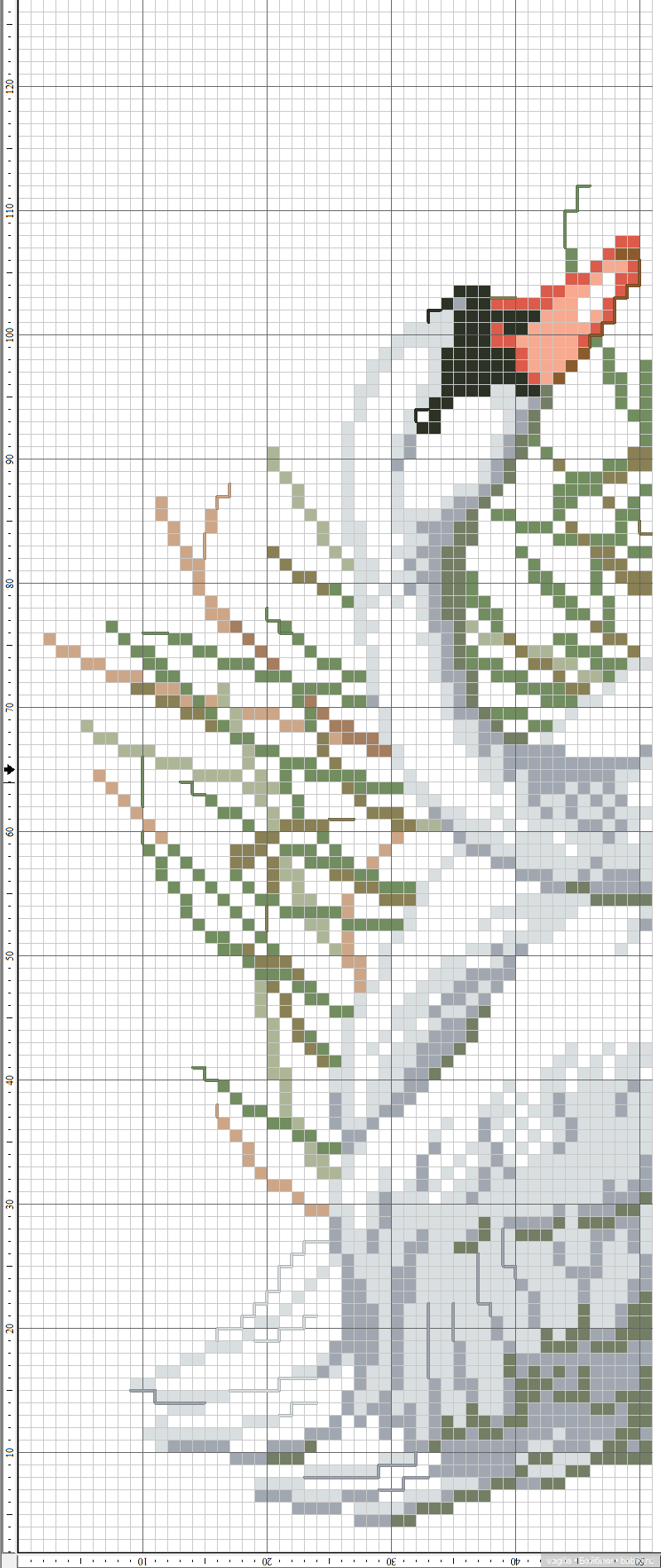 Крупные птицы крестом — Схемы вышивки крестом: фото узоров
