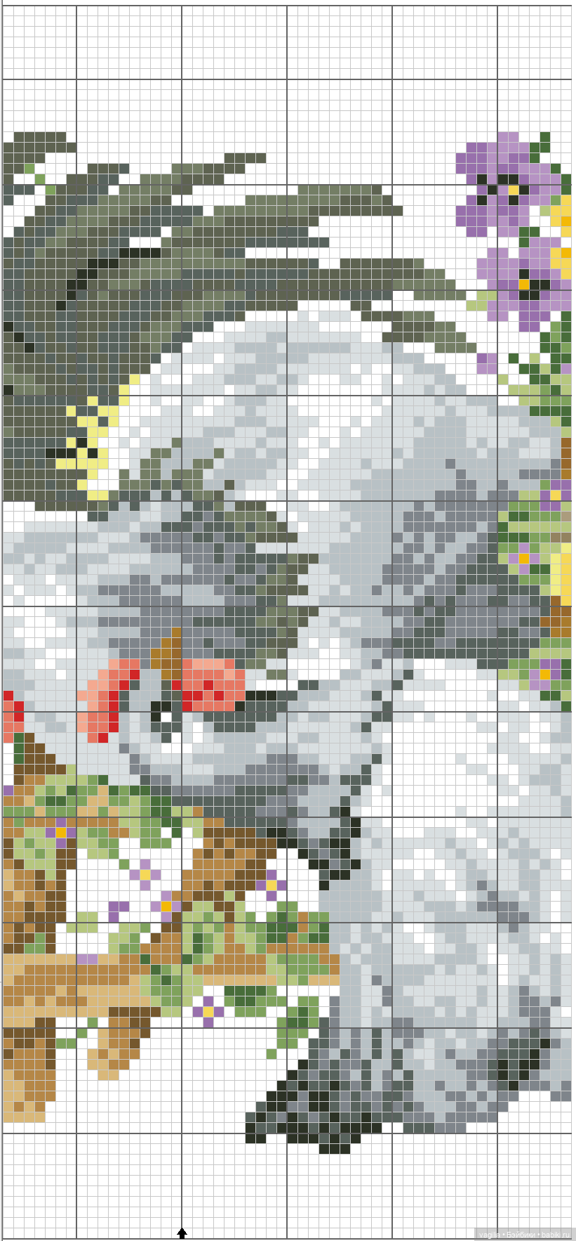 Крупные птицы крестом — Схемы вышивки крестом: фото узоров