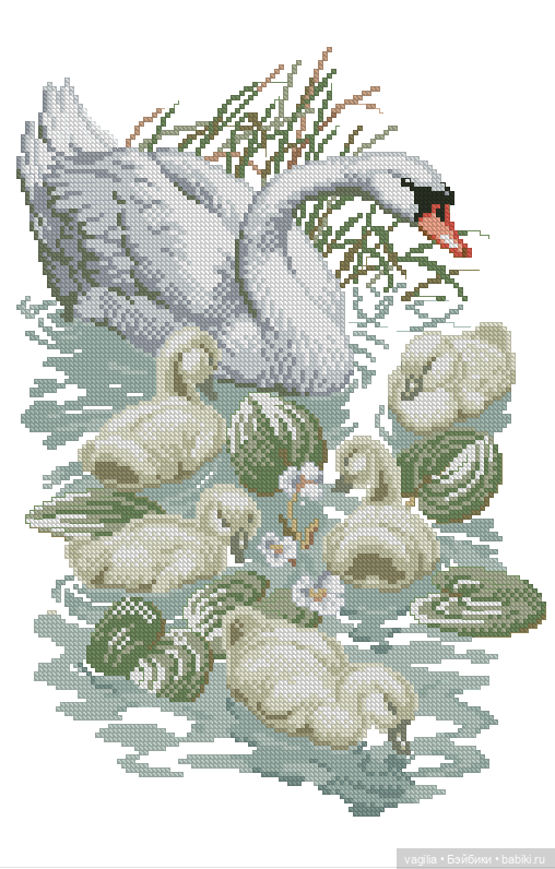 Крупные птицы крестом — Схемы вышивки крестом: фото узоров