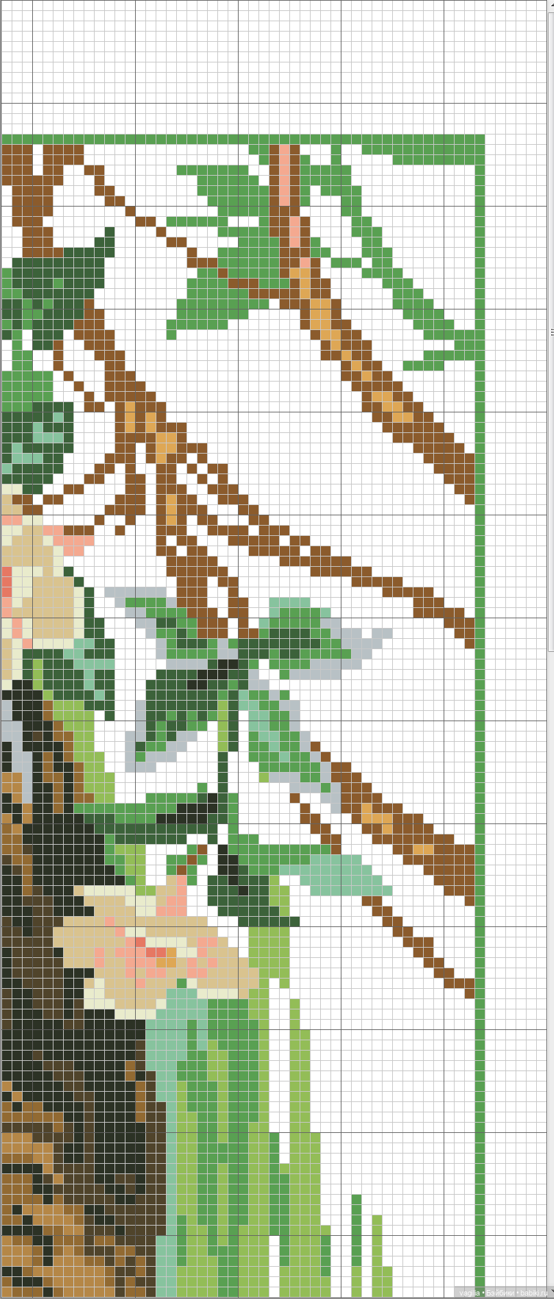 Крупные птицы крестом — Схемы вышивки крестом: фото узоров