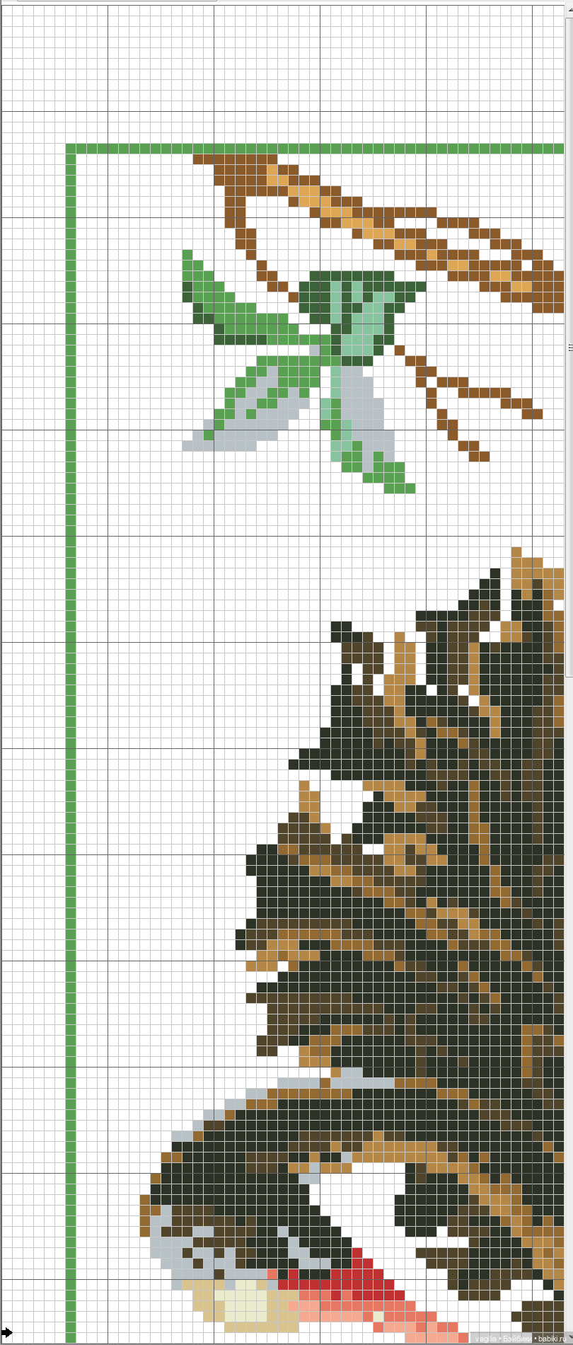 Крупные птицы крестом — Схемы вышивки крестом: фото узоров