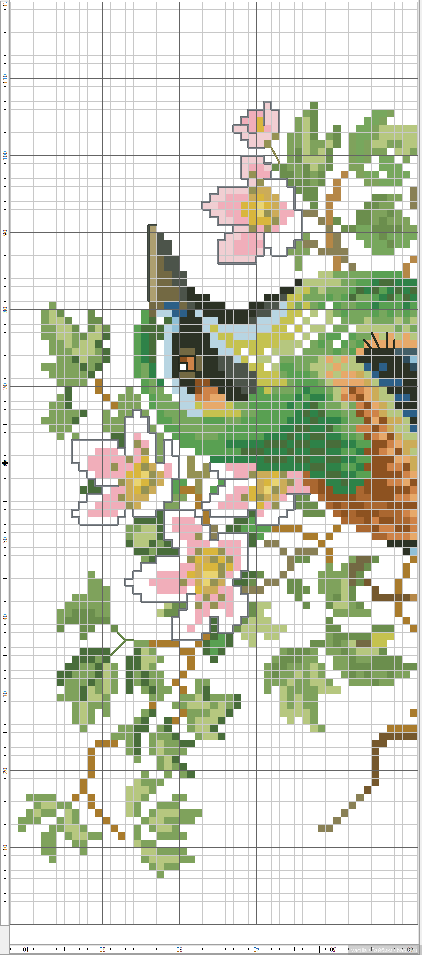 Крупные птицы крестом — Схемы вышивки крестом: фото узоров