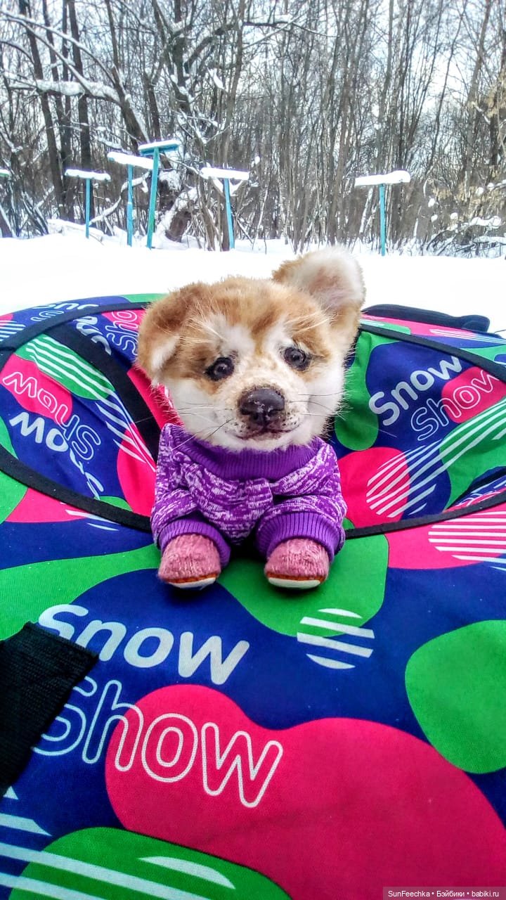 Реалистичная игрушка - щенок акита-ину Доминик