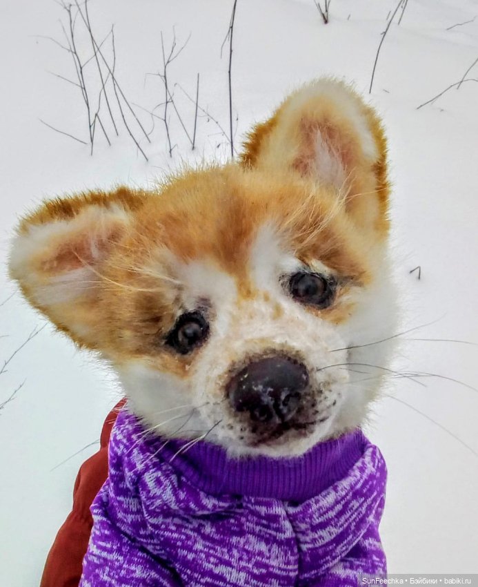 Реалистичная игрушка - щенок акита-ину Доминик (фото 7)