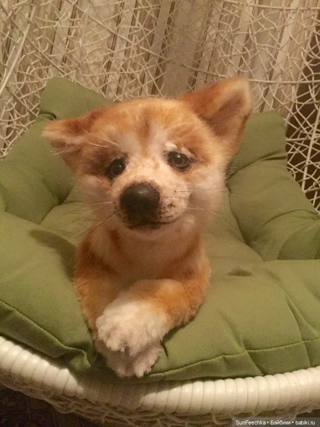 Реалистичная игрушка - щенок акита-ину Доминик