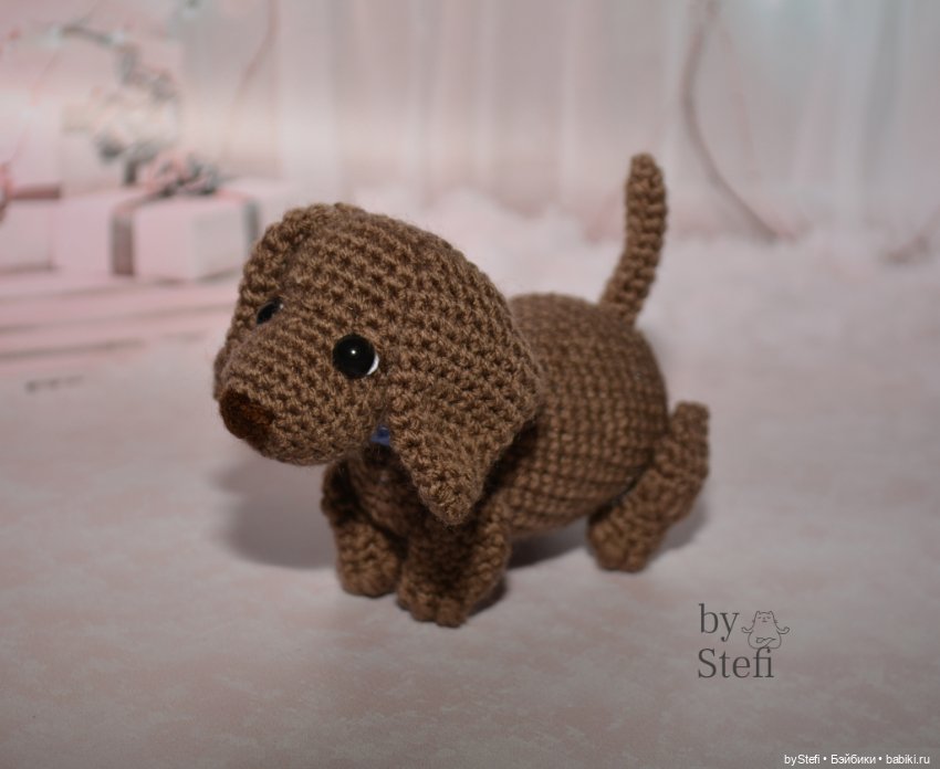 Таксик — Вязаные игрушки и амигуруми: крючком