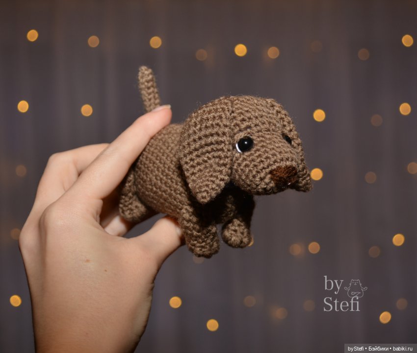 Таксик — Вязаные игрушки и амигуруми: крючком (фото 4)