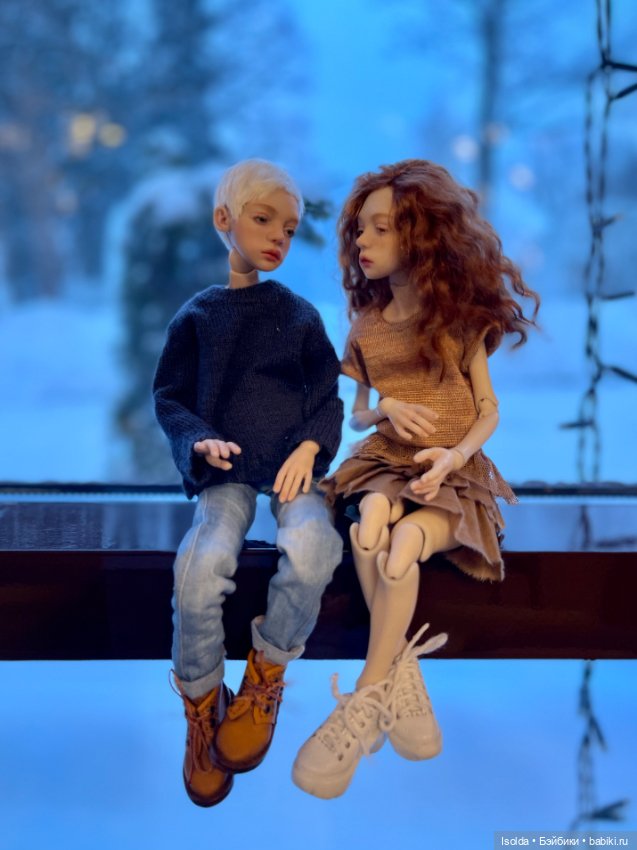 Лора и Ребекка на зимних каникулах (ptichka art dolls)