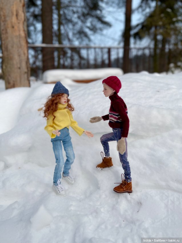 Лора и Ребекка на зимних каникулах (ptichka art dolls) (фото 3)