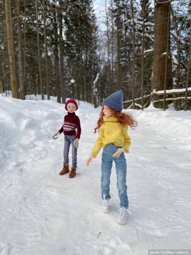Лора и Ребекка на зимних каникулах (ptichka art dolls)