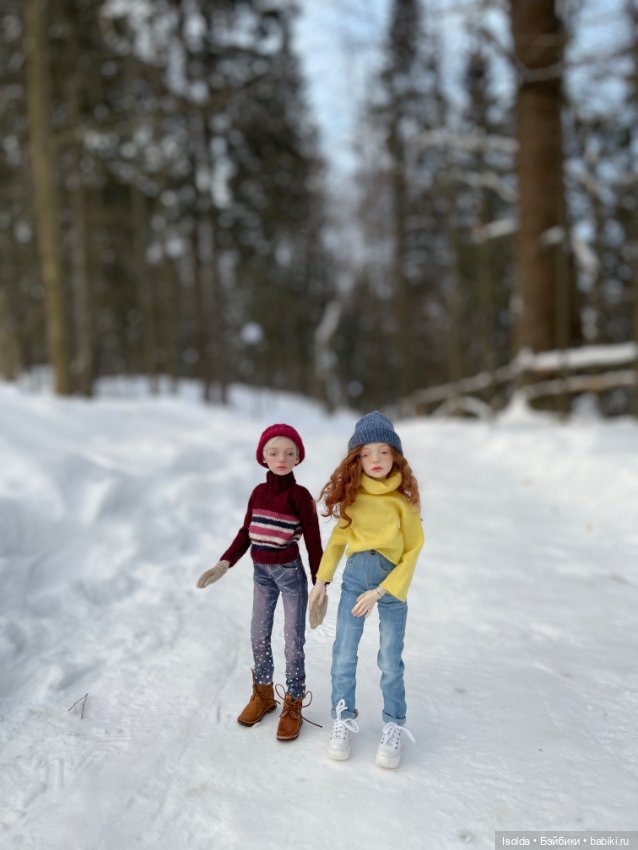 Лора и Ребекка на зимних каникулах (ptichka art dolls)