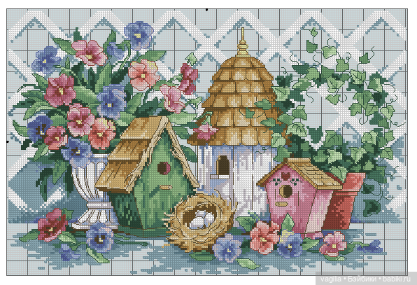 Садово огородные схемки крестиком