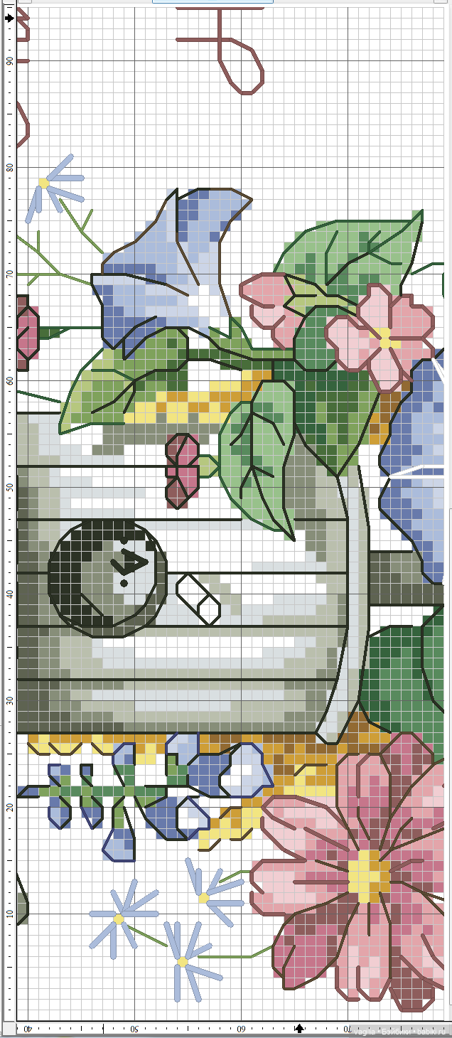 Садово огородные схемки крестиком