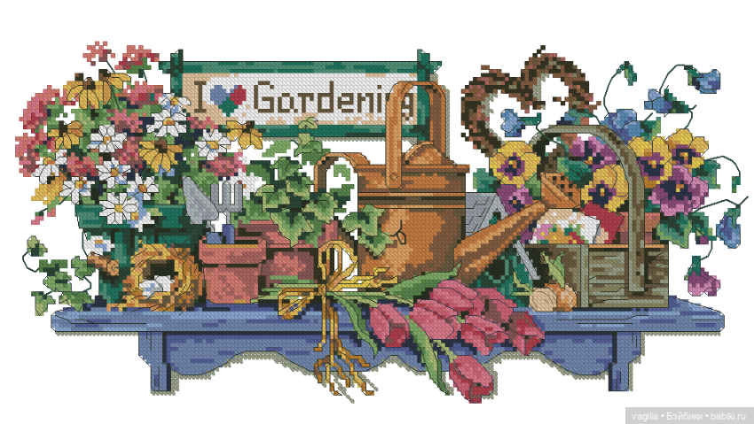 Садово огородные схемки крестиком