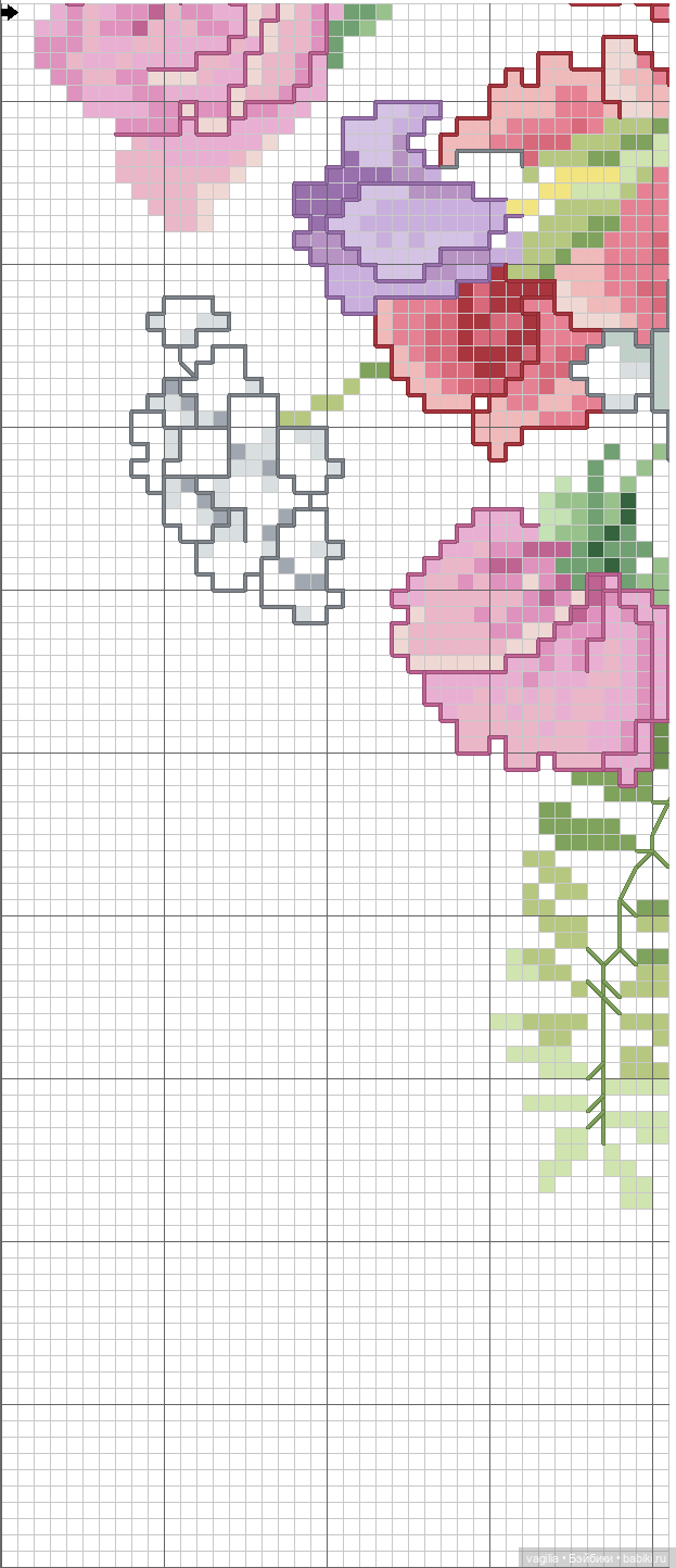 Садово огородные схемки крестиком