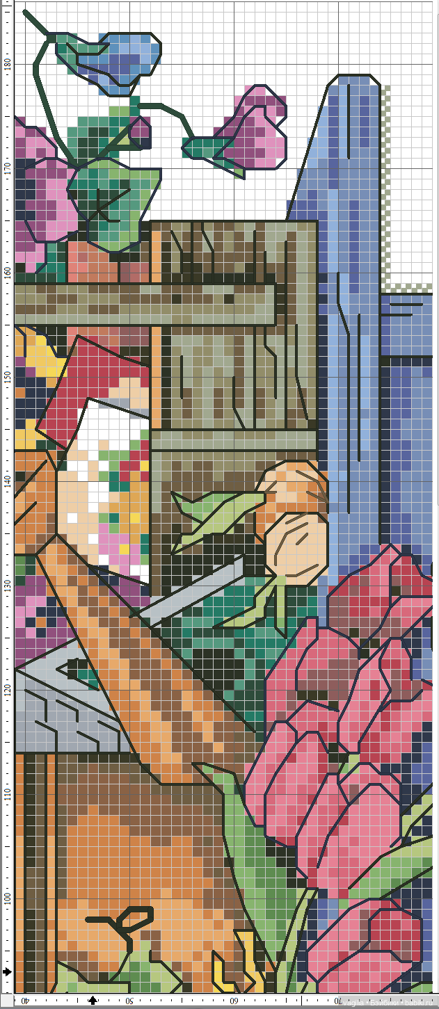 Садово огородные схемки крестиком